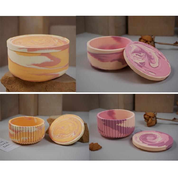Artistic Cup Mold with Lid for Candle Making Home Accent Unique Resin Mold