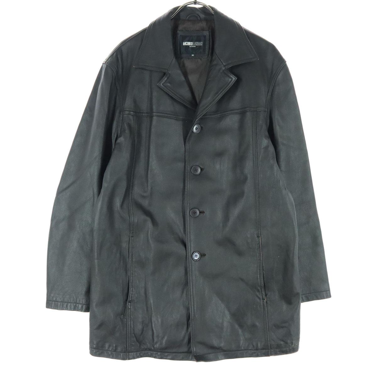 

MICHIKO LONDON Long sleeve leather jacket M Brown Men s Used