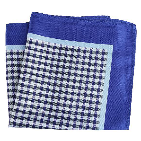 Cashew Flower & Polka Dot Men's Pocket Square Handkerchief