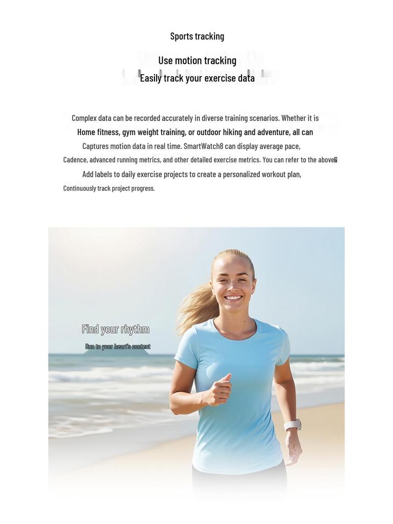 HD8mini Smartwatch: Bluetooth Calls, Heart Rate & Blood Pressure Monitoring, Waterproof Bracelet for Women's Health