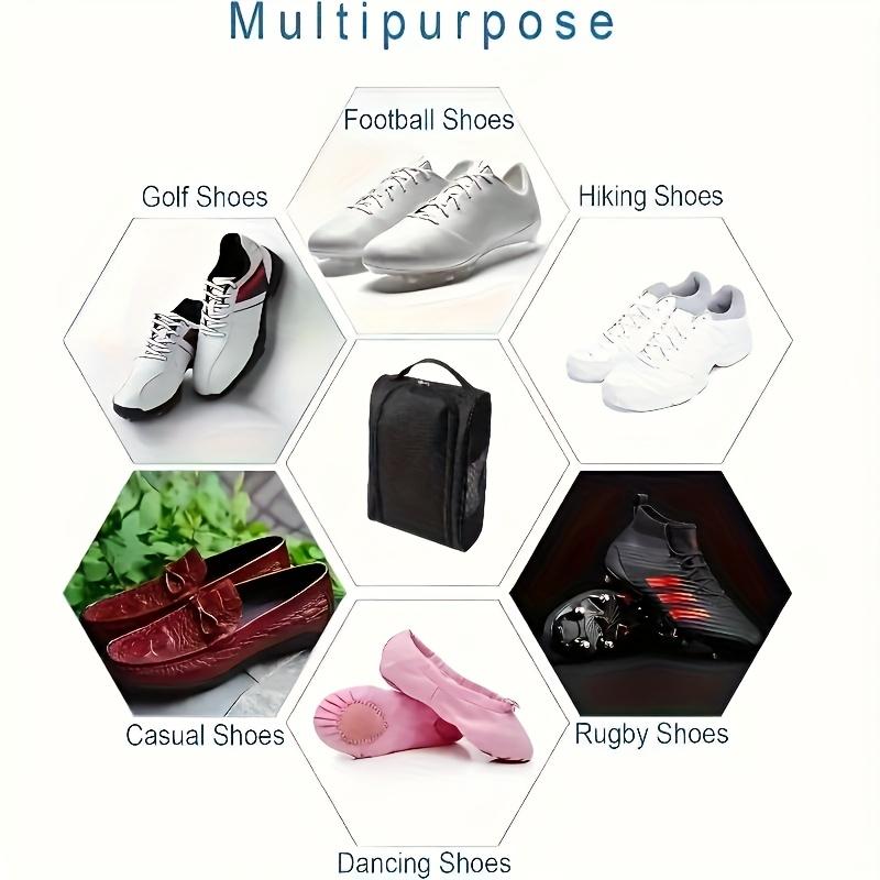 2PCS Shoe Bag Portable Golf Shoe Bag Oxford Cloth Lightweight Breathable Dustproof Shoe Carrier for Men Women Boys Girls Gym