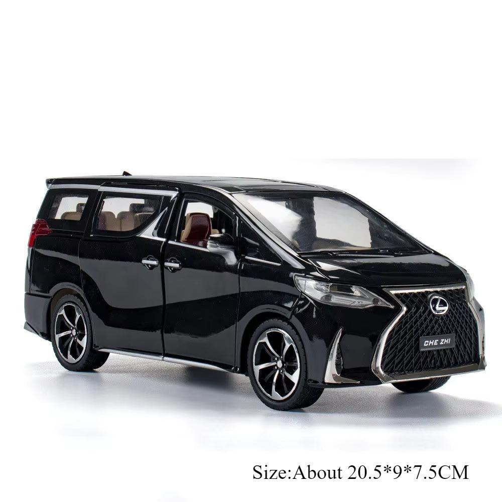 Scale 1:24 ES300H LM300H Car Model Toy Sound Light Pull Back Doors Opened Sports Cars Models Holiday Gifts for Children