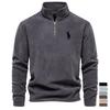 Polo Ralph Lauren Embroidered Women's New Item Stand Up Collar Half Zipper Long Sleeved Sweatshirt Trendy Casual Fleece Top