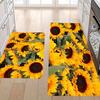 1Pcs Anti Fatigue Kitchen Rugs,Vibrant Sunflower Print Waterproof Non-Slip Thick Cushioned Kitchen Mat Heavy Duty Comfort Standing Mat for Kitchen