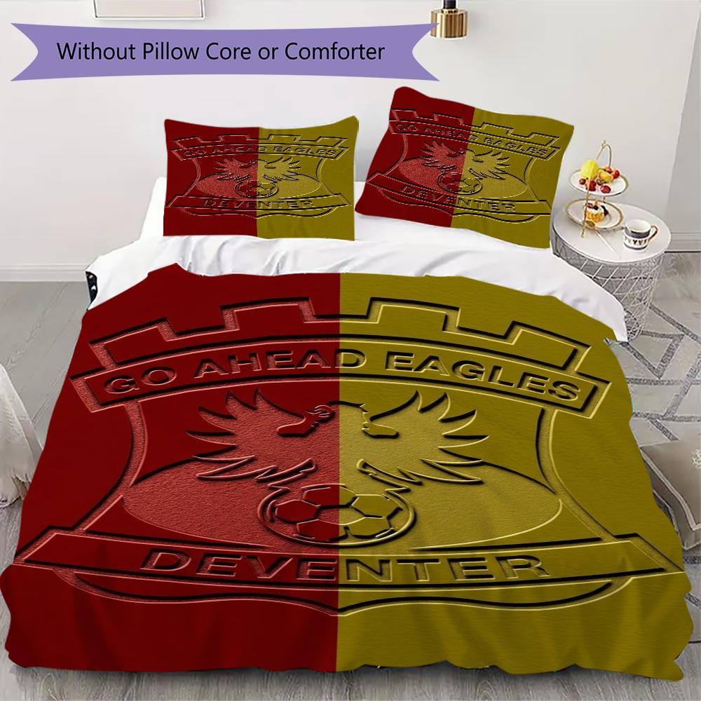 Go Ahead Eagles Pattern Bedding uilt Set uilt Cover Pillowcase Home Decoration Birthday Gift (1 * duvet cover + 2 * pillowcase without core)
