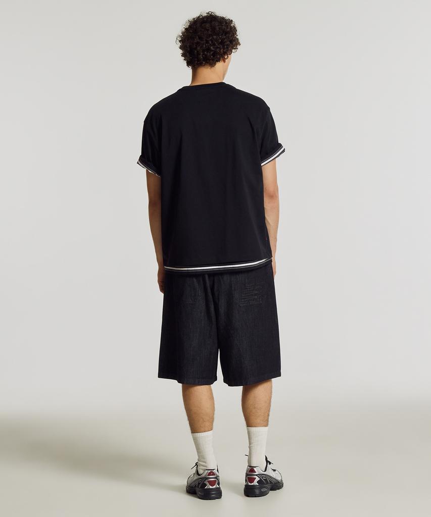 Nyuballanseu Nbneg21443 / Uni Essential Signature Short Sleeve T-Shirt (Black)