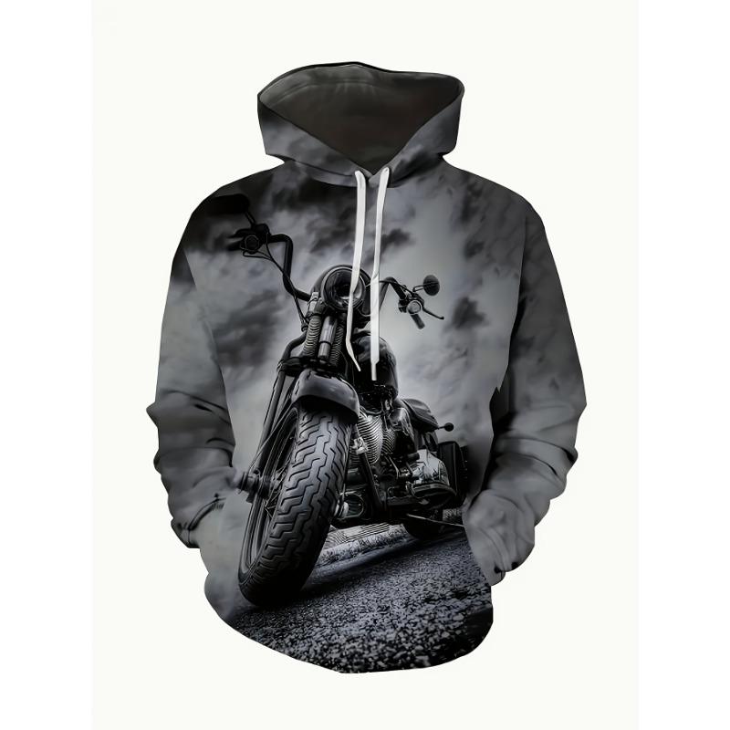 Digitally Printed Fashionable Hoodie - 3D Printed Pattern. Simple, Fashionable and Casual Long Sleeves