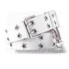 Women's Belt Large size Double Hole Men Belt Punk Hip Hop Rock Subculture Belt Punch Free Belt for Men and Women