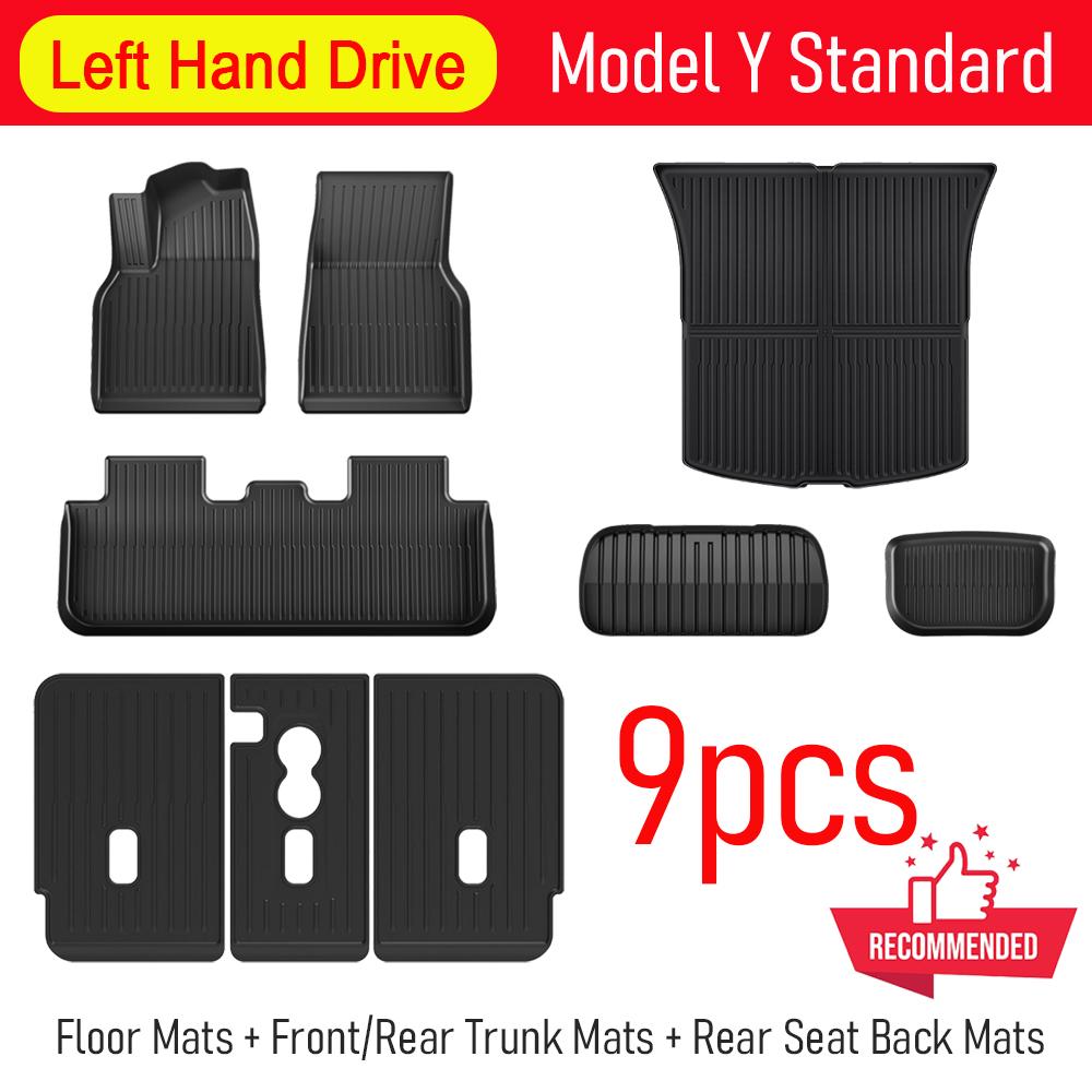 Floor Mat For 2026 2026 Tesla Model Y Standard Trunk Mats Cargo Liners Backrest Pads (Not fit Model Y Premium and Performance)