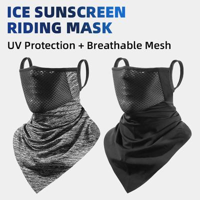 Sommer Sport Männer Eis Seide Maske Outdoor UV Schutz Atmungsaktive Maske Für Outdoor Angeln Radfahren Fahrrad Halbgesichts-Nackenschal