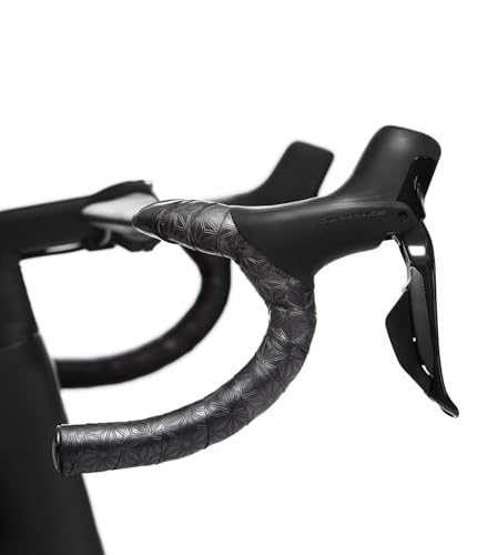 Supacaz Cycling Handlebar Tape - Super Sticky Kush - Black + Black Star Plugz