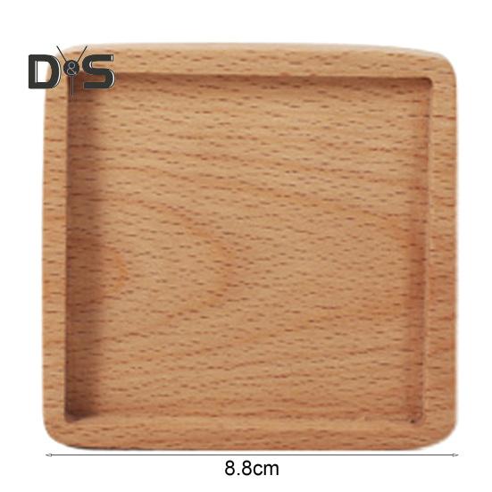 Cup Coaster Non Slip Versatile Wooden Beverage Drinking Coffee Coaster Kitchen Supply