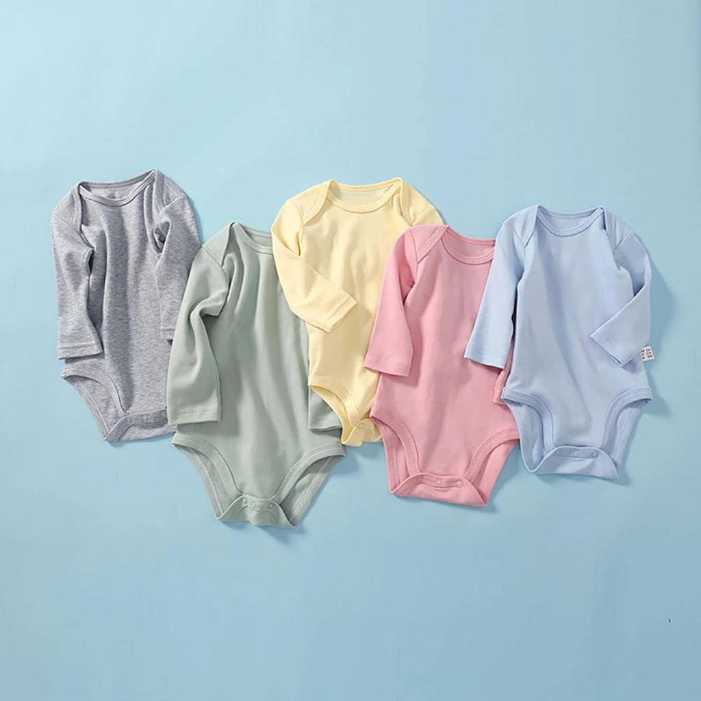 Jumpsuit Romper Baby Boy Boy Clothing Long Sleeve Newborn Spring Casual Round Neck Colorful Years Cotton 9296 Blue [Misia Luxury] Children's 0-2