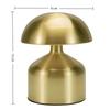 Metal Shade Mushroom Shape Table Lamp USB Rechargeable Reading Bedside Lamp  Hotel Room Use