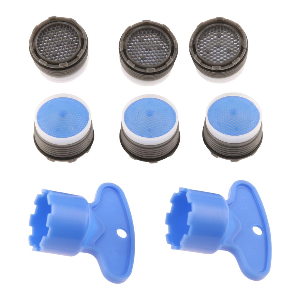 10 ou 6 pièces Aérateur de Robinet M18 M16 Avec 2 Clés de Retrait Économie d'Eau Filtre de Robinet Raccord de Remplacement pour Lavabo de Salle de Bain Cuisine