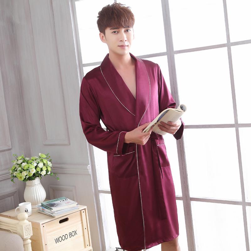 

Унисекс шелковый халат с длинным рукавом для осени/зимы Extra Extra Large