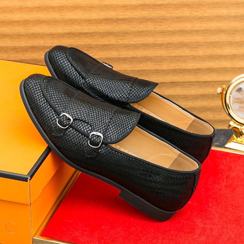 Fashion Men Fashion Le Fu Shoes PU European and American Outdoor Lightweight and Comfortable High Quality Formal Shoes Size 38-46