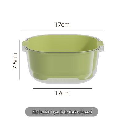 Mini Dual-Layer Fruit Draining Basket