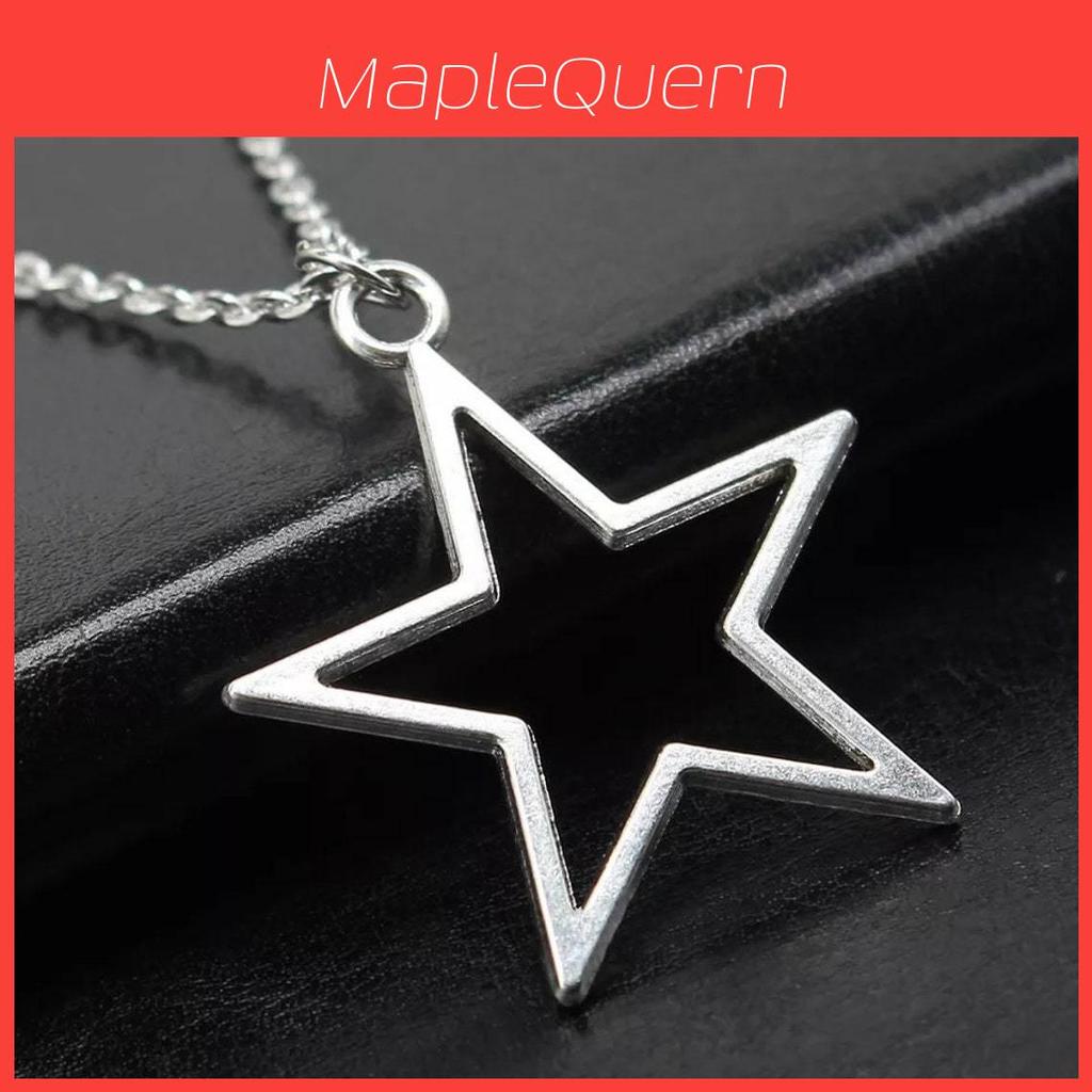Collana Pendente Stella Argento Vintage Alla Moda For Men And Women In 36x33mm Size