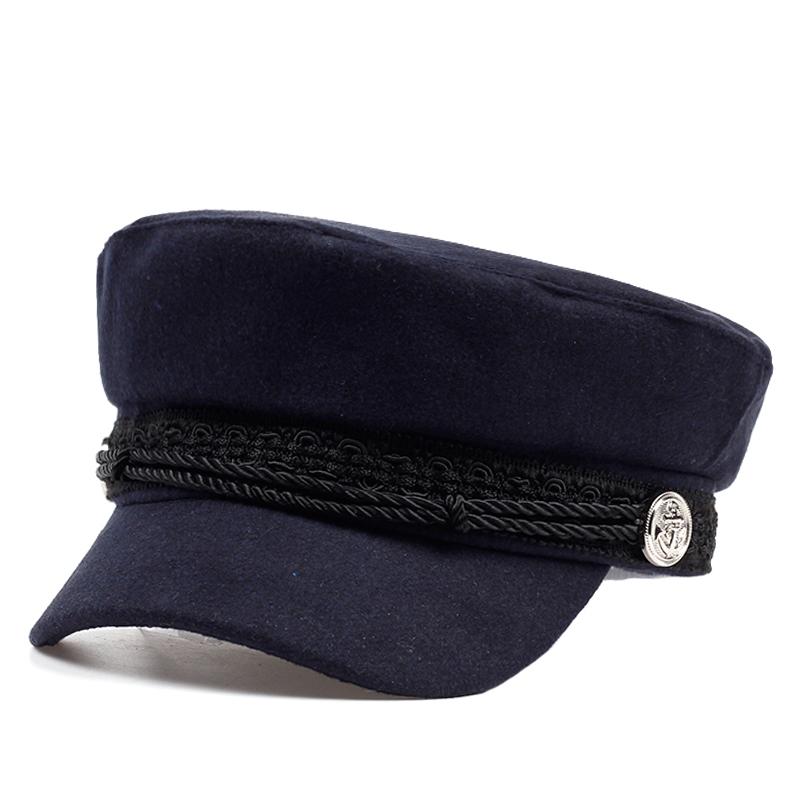 

Унісекс Мереживний Стиль з Пряжкою Військові Капелюхи Плоский Верх Бейсболки Для Жінок Спорт на Відкритому Повітрі Кадетський Сонцезахисний Капелюх Темно-синій