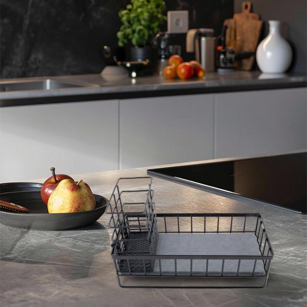 Quick Drying Sink Organizer with Diatomaceous Stone for Kitchen Use