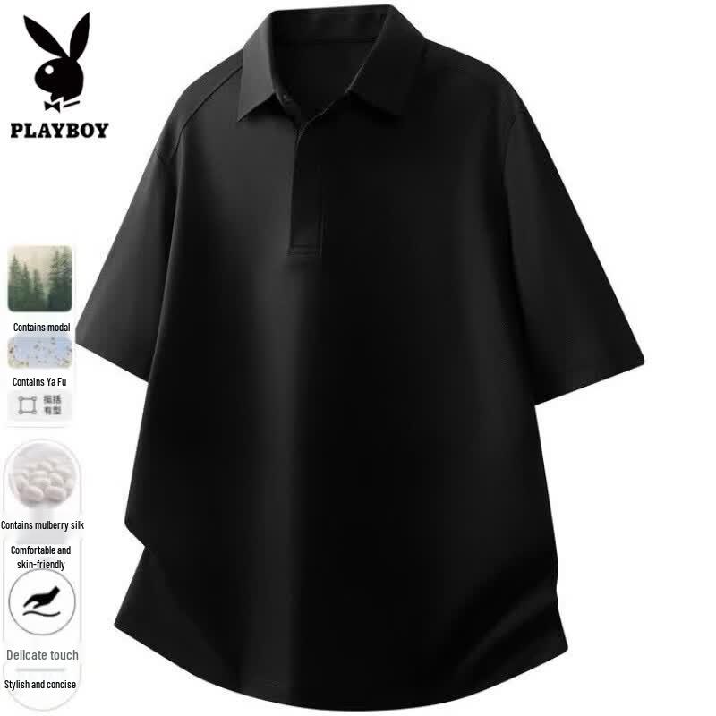 Playboy Men s Lightweight Linen Blend Quick-Dry Polo Shirt L (50)