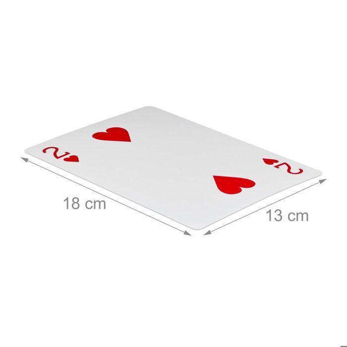 Relaxdays Jumbo Playing Cards 54 Plastic Playing Cards Xxl Waterproof Multicolor 18 X 13 Cm 10023627