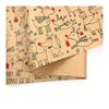 Christmas Wrapping Paper Roll - Cute Reindeer Pattern Kraft Paper for Gift Wrapping, 17×118 Inch Festive Xmas Decoration Supplies
