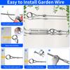 Stainless Steel Wire Rope Kit Shelter Wire Rope Cable M4 Turnbuckles Wire Tensioner Kit PVC Coated Garden Camping Tent Ropes