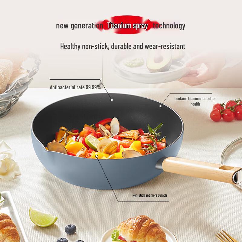 Sanhe LC28K8 Lightweight Non-stick Stir-fry Wok
