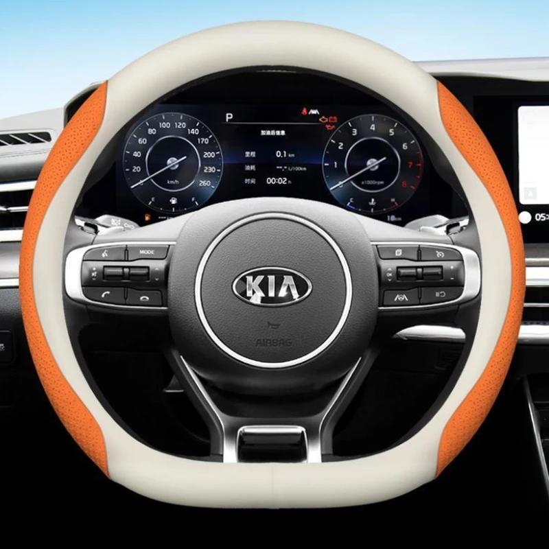 Housse de volant de voiture pour Kia Sportage EV9 Bongo 3 Ceed Stonic Proceed Sorento Niro Soul Carnival Stinger Rio Accessoires