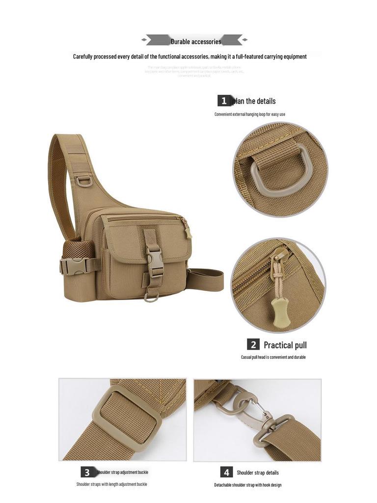 Men's Multifunctional Camouflage Crossbody Backpack - Tactical, Outdoor, Casual, Small Shoulder Bag