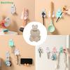 Cute Rabbit Wall Hooks Set - Self-Adhesive Organizer Clips For Cables, Scissors & Small Items