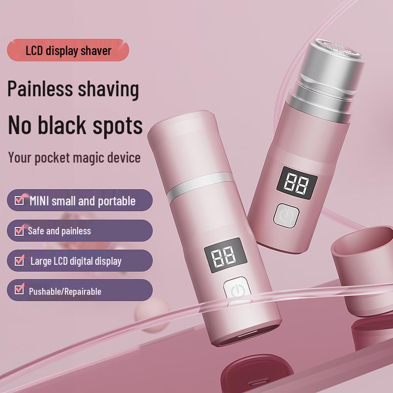 Kompakter USB-aufladbarer Damenrasierer für Gesicht & Bikini - Haarentferner in Lippenstiftgröße