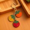 Vibranting PU Tomato Keychain Portable Accessory for Keys Bags Or Car Decoration