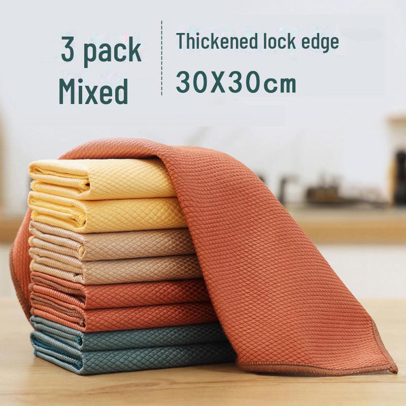 Verbessertes Verdicktes Fischschuppentuch: Saugfähige, fusselfreie Mikrofaser für streifenfreie Spiegelreinigung