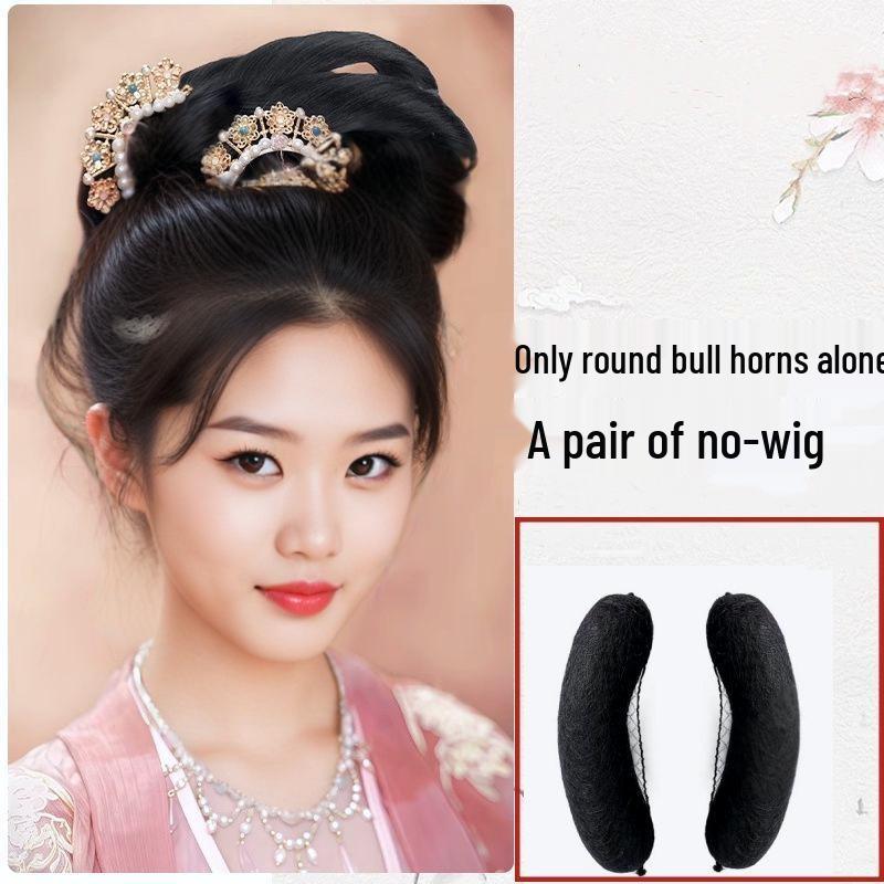 Hanfu Lazy Bun Wig - Ju Jingyi Inspired Tang Dynasty Hair Accessory