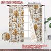 2pcs, 2D FLAT PRINTING Curtains (Without Rod) Forest Friends(1) Christmas Festival Chic Print Curtains Polyester Easy Install