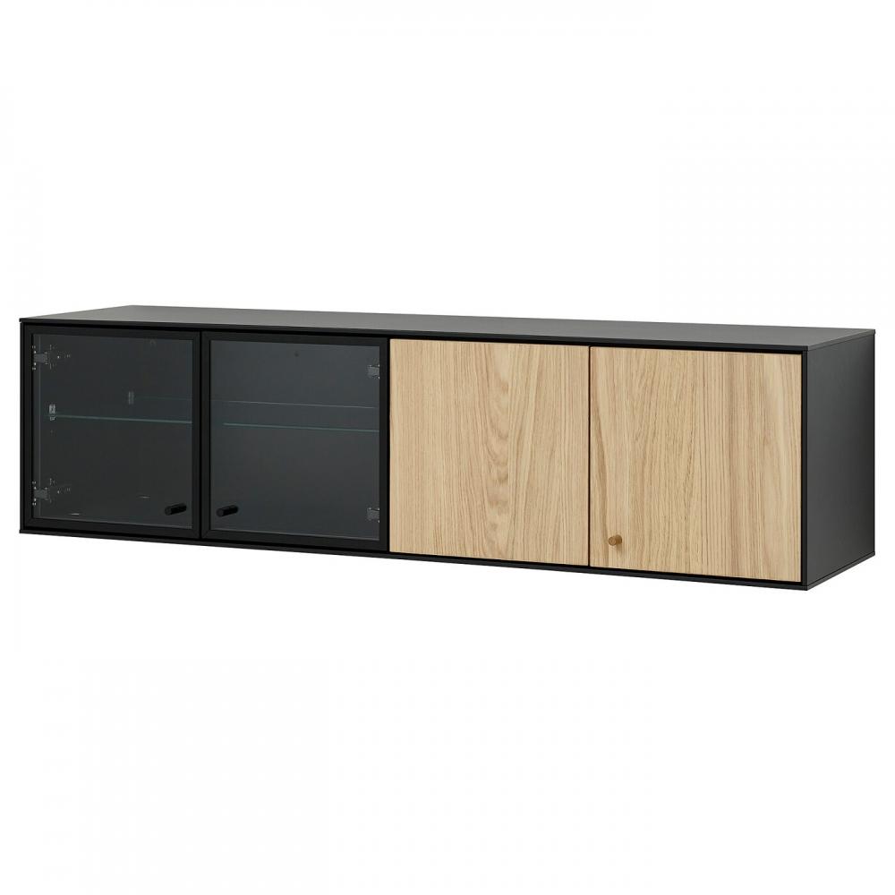 

IKEA BOASTAD Полка настенная Boastad шпон черного дуба 121x32x32 см