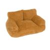 Plush Fabric Miniature Sofa Cushion for Small Pets Soft Stuffed Couch Style Bed for Dogs Cats Rabbits Indoor Use Washable Design