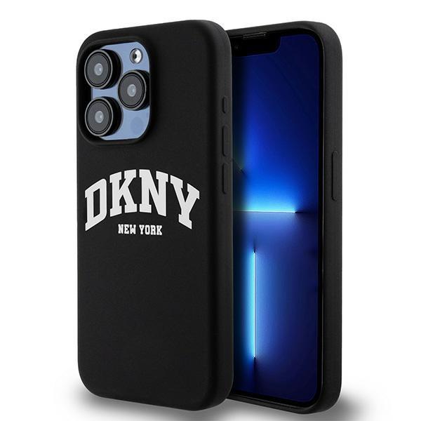 DKNY DKHMP14LSNYACH iPhone 14 Pro6.1" Black/black Hardcase Liquid Silicone White Printed Logo MagSafe