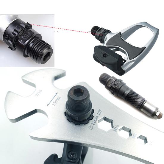 Bicycle Pedal Wrench Heavy Duty with Extra Long Handle Bicycle Pedal Disassembly Assembly Tool Mountain Road Bike Pedal Spanner for All Bike Types