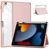 For iPad 10.2 Protective Case Transparent Stand Cover with Pencil Slot for iPad 7 8 9 Foldable Book Style Shell