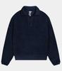 Ssipitieseu Long Sleeved Toweling Polo Shirt_Navy