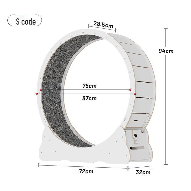 High-Fiber Silent Cat Treadmill: Colorful Noise-Reducing Fitness Wheel for Cats