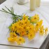 5 Branches of 25 Small Daisies Artificial Flower Chamomile Hollandaise Plastic Fake Flower Silk Flower Home Decoration Ornament Flower