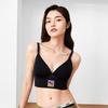 Puma Solid Color Sports Breathable Backless Casual Full Cup Bra Women Underwear Black 701229178-001