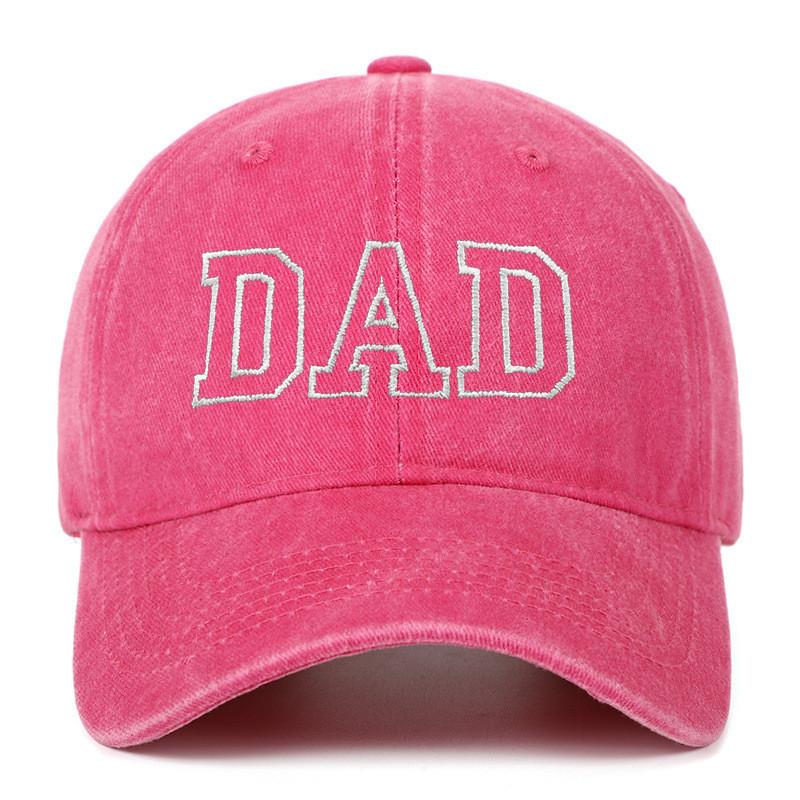 Dad Mom Embroidered Baseball Cap With Cotton Material For Summer Casual Style