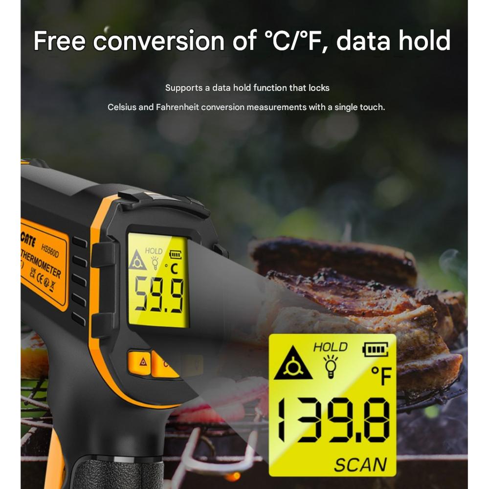 Infrared Thermometer, Yellow and Black