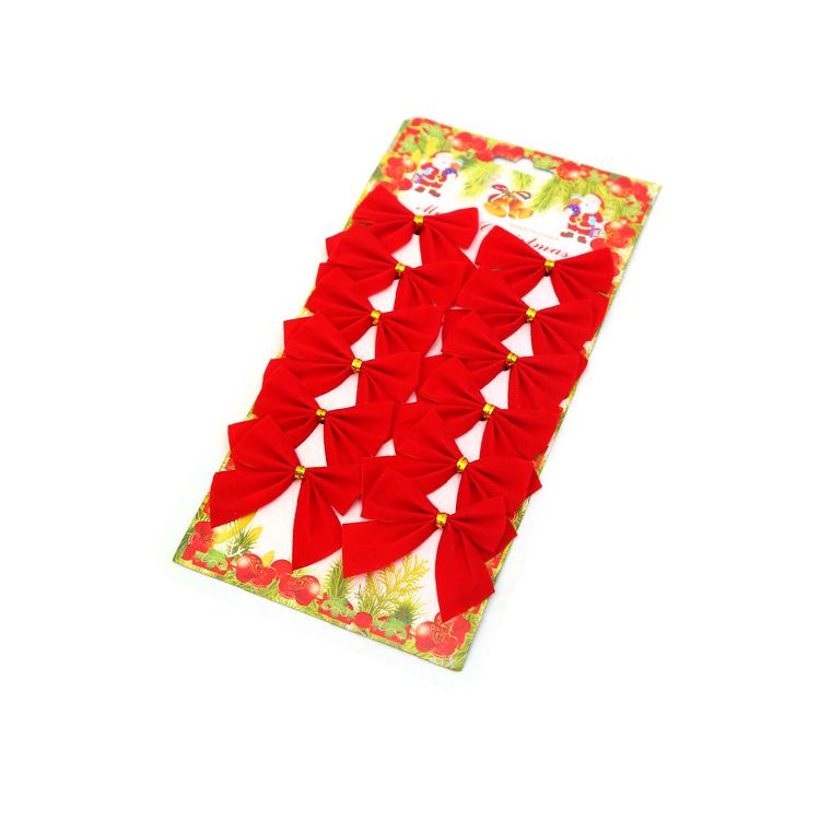 Christmas Bows Ornaments - Pack of 12 Holiday Decorations & Gifts